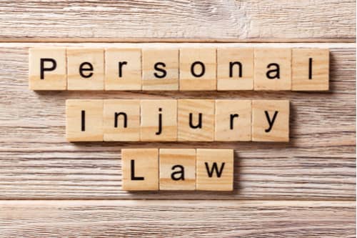 Blocks spelling personal injury law, East Point personal injury lawyer concept