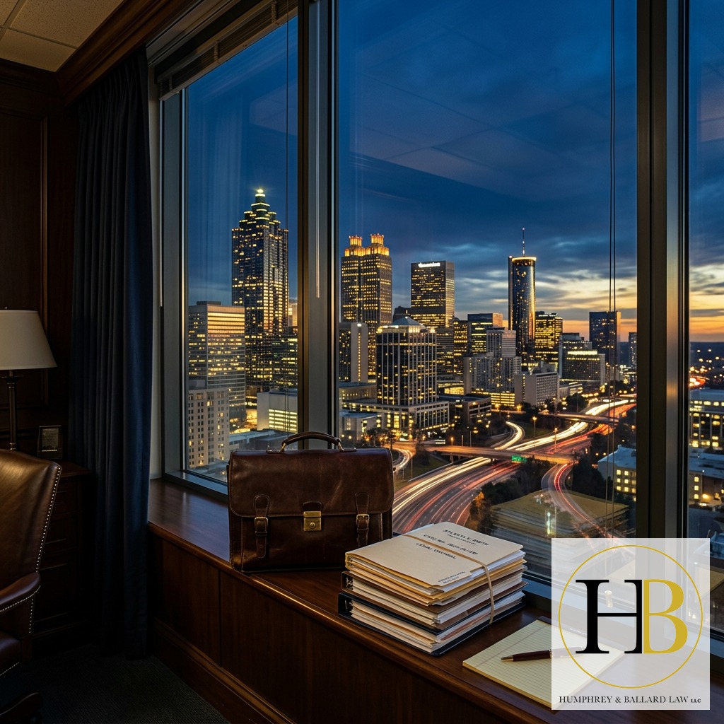 Atlanta GA accident attorney law office skyline view