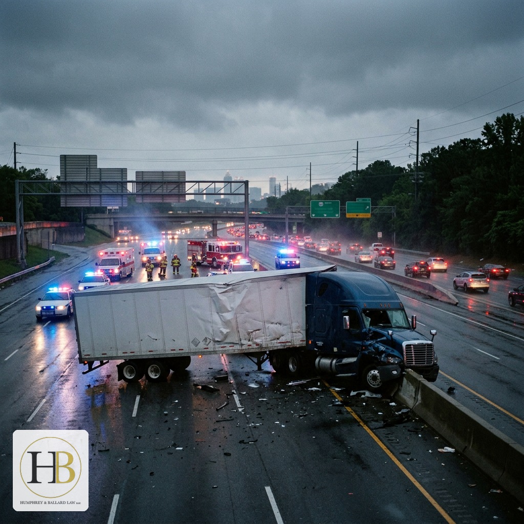 Atlanta Truck Accident Lawyer | 18-Wheeler Crash Attorney | Humphrey & Ballard Law Atlanta truck accident lawyer — Humphrey and Ballard Law 18-wheeler accident attorneys Georgia