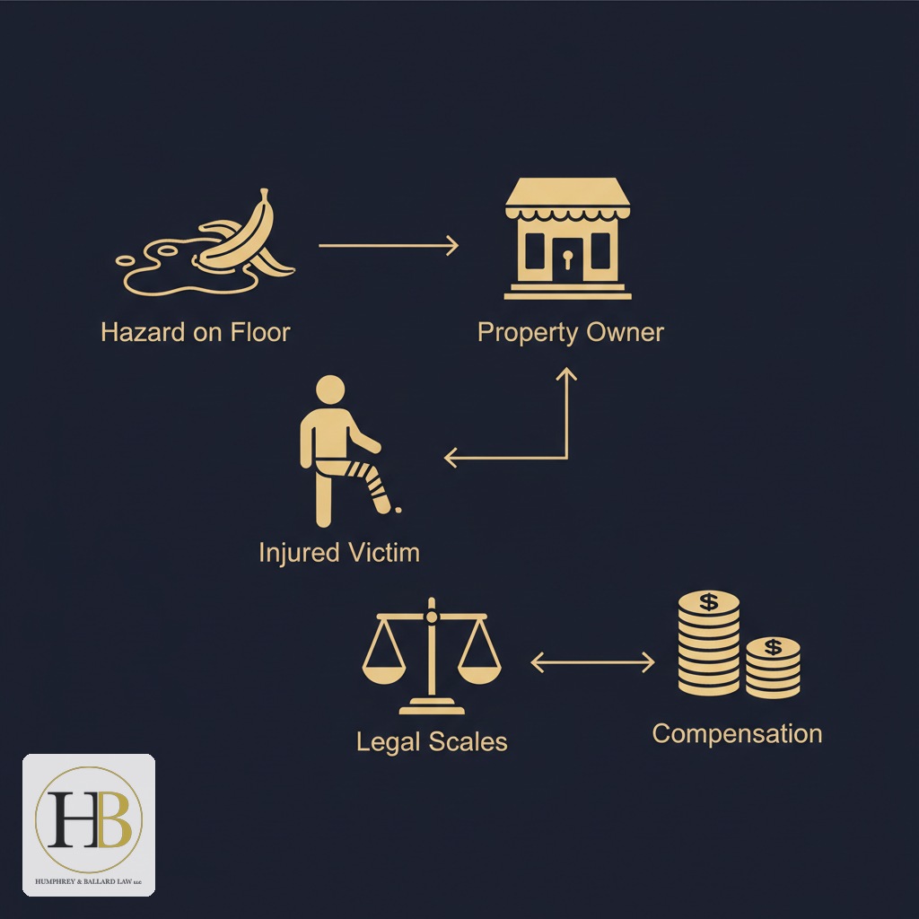 Georgia premises liability slip and fall claim elements — Humphrey and Ballard Law Atlanta attorneys