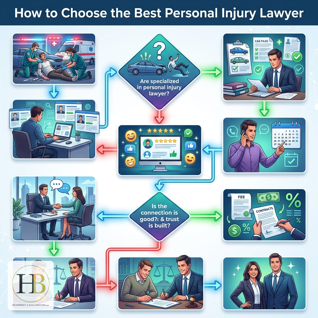 How to choose the best personal injury lawyer in Atlanta — decision flowchart