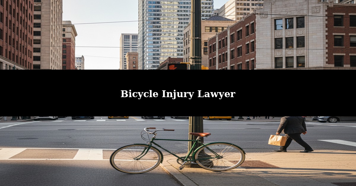 Bicycle on Atlanta street with traffic representing need for injury lawyer after bike accident