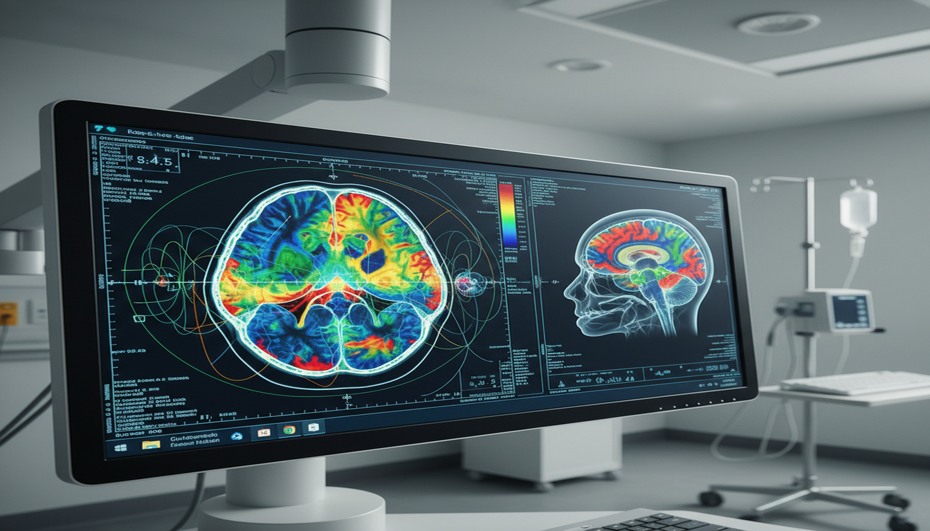 CT brain scan diagnostic imaging showing TBI examination results