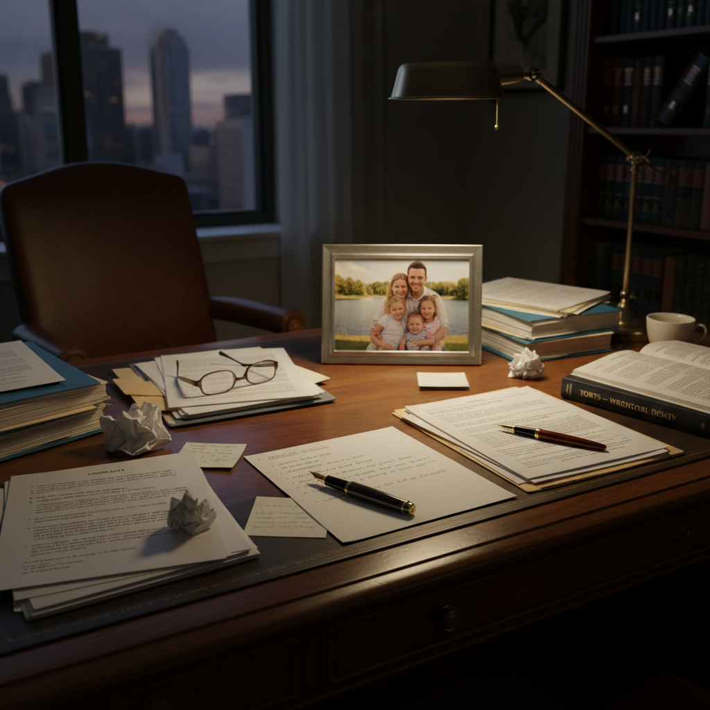 Legal documents, evidence gathering, and professional investigation materials for wrongful death claims including medical records, accident reports, and attorney case files