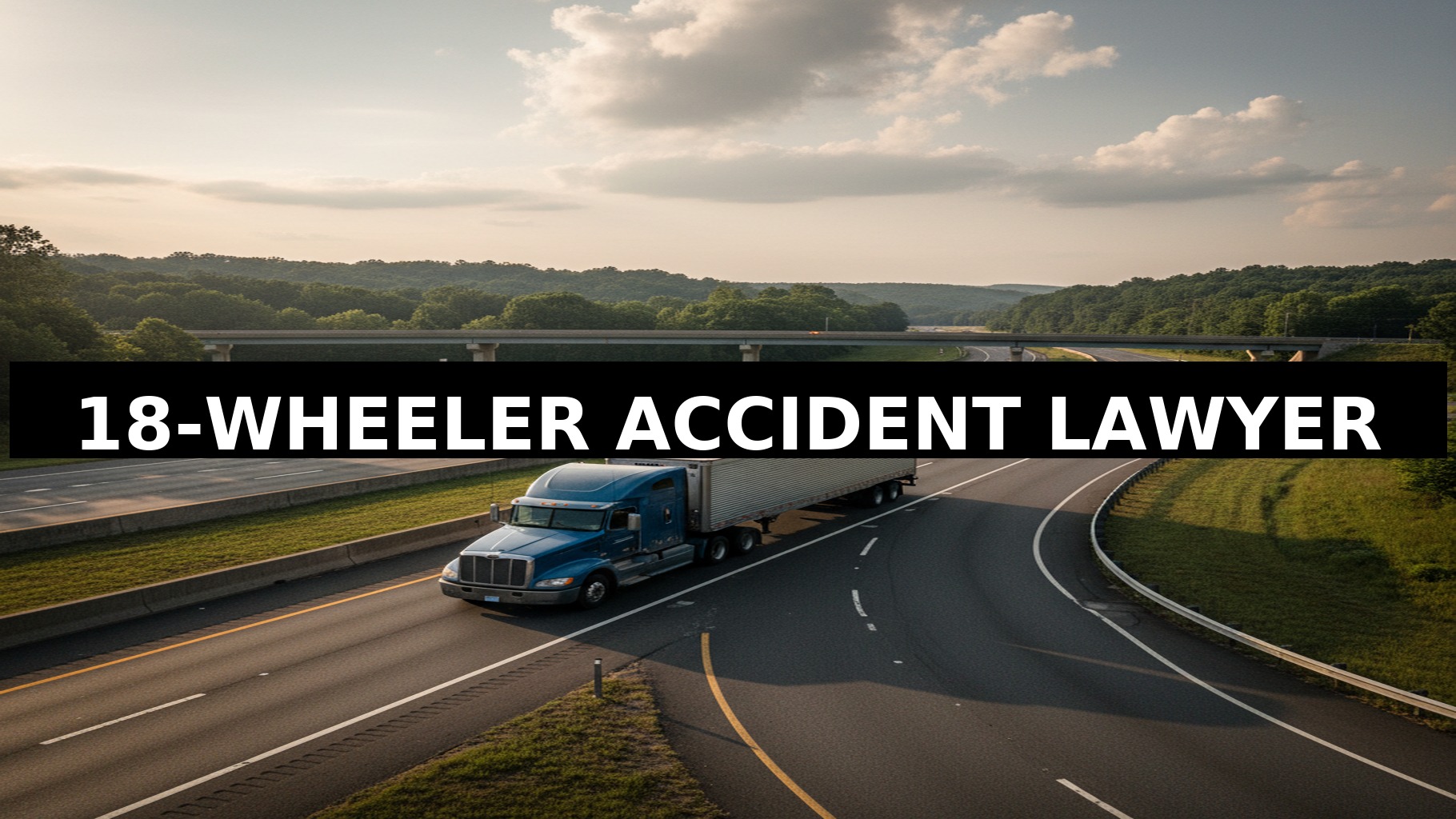 Commercial semi truck on a Georgia highway for 18-wheeler accident lawyer Atlanta cases