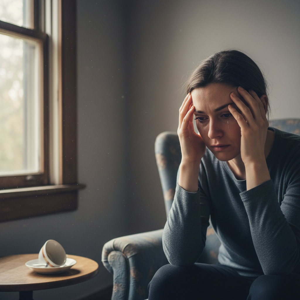 person showing signs of emotional distress after personal injury incident