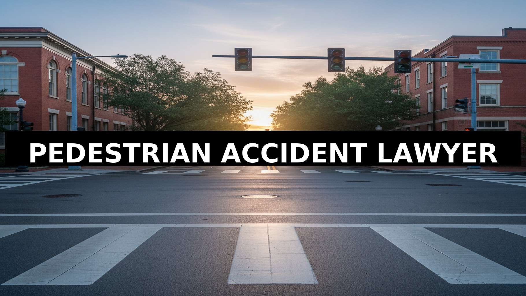 City crosswalk and traffic signals on a Georgia street for pedestrian accident lawyer Atlanta cases