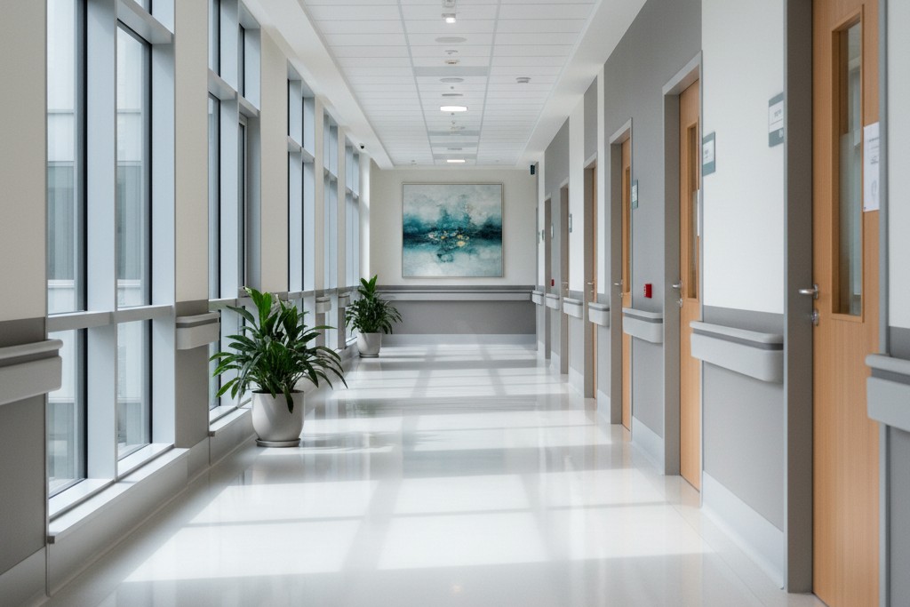 Empty hospital corridor representing the setting of an Atlanta medical malpractice claim