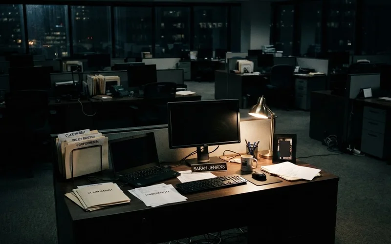 Insurance company office interior showing where adjuster decisions are made