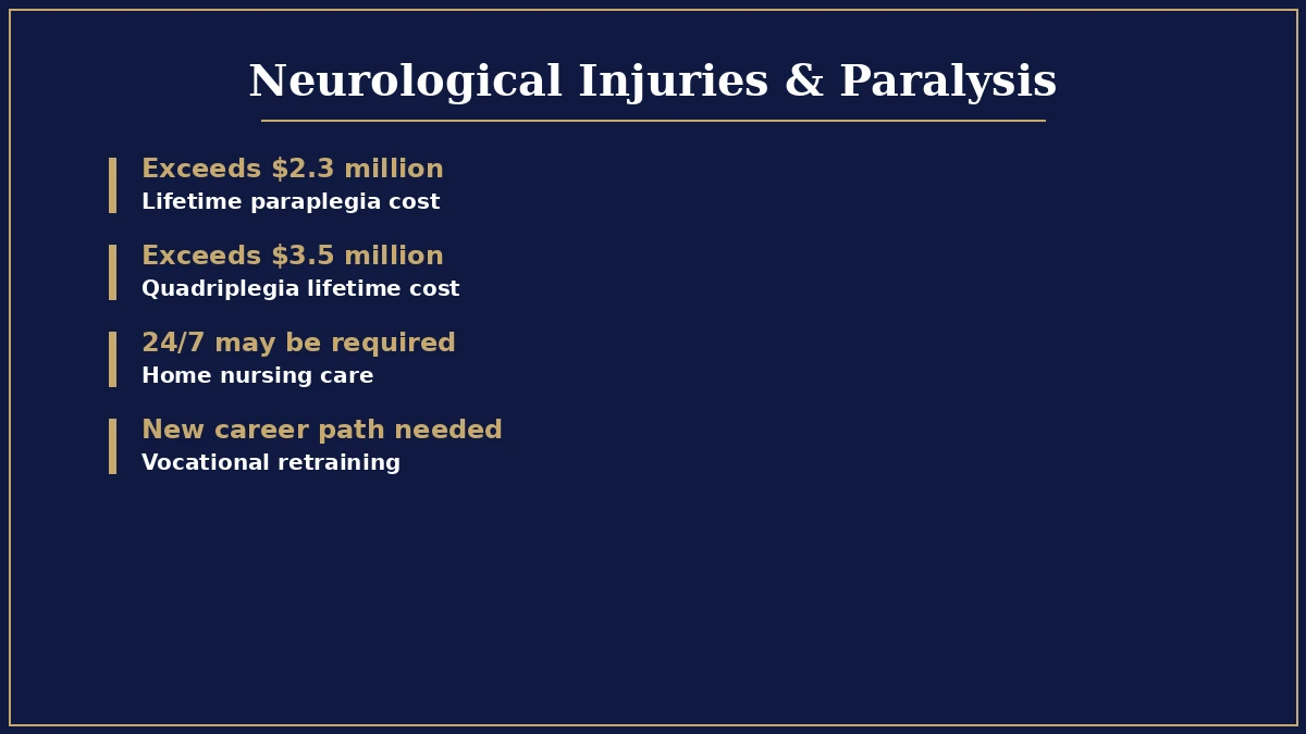 Neurological injuries and paralysis infographic